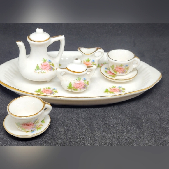 Tea set, tea party set, kids tea set, collectible tea set, porcelain tea sets - Picture 3 of 5